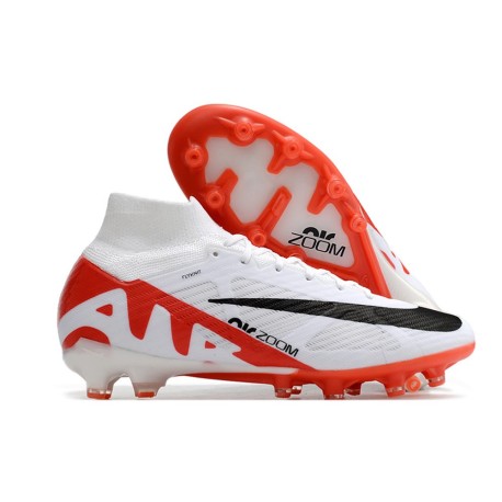 Nike Zoom Mercurial Superfly 9 Elite AG PRO White Bright Crimson Black
