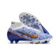 Nike Zoom Mercurial Superfly 9 Elite AG PRO White Blue Gold