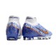 Nike Zoom Mercurial Superfly 9 Elite AG PRO White Blue Gold