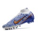 Nike Zoom Mercurial Superfly 9 Elite AG PRO White Blue Gold