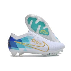 Nike Air Zoom Mercurial Vapor 15 Elite FG White Blue Gold