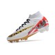 Nike Air Zoom Mercurial Superfly IX Elite FG MR White Gold Red