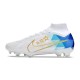 Nike Air Zoom Mercurial Superfly IX Elite FG White Blue Gold