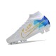Nike Air Zoom Mercurial Superfly IX Elite FG White Blue Gold