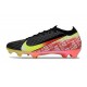 Nike Zoom Mercurial Vapor XVI Elite FG X VINI JR Black Dynamic Yellow Green Spark Brt Crimson