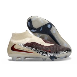Nike Phantom 6 High Elite FG Boots Burgundy Crush Univ Red Fossil