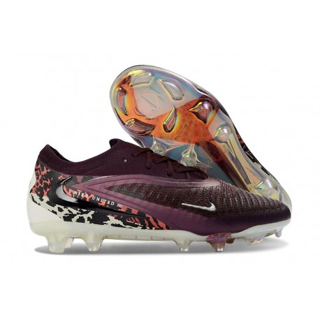 Nike Phantom 6 Low Cut Elite FG Shoes Burgundy Crush Univ Red Fossil