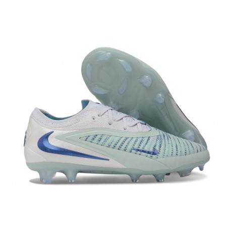 Nike Phantom 6 Low Cut Elite FG Shoes White Mint Metallic Blue