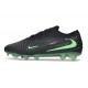 Nike Phantom 6 Low Cut Elite FG Shoes Black Illusion Green Black