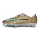 Nike Air Zoom Mercurial Superfly XI Elite FG Cleats Mtlc Gold Green Glow