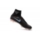 Mens Nike Mercurial Superfly 5 FG High Top Boot Black Silver