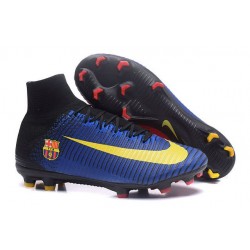 Nike Mercurial Superfly V FG News Soccer Cleats Barcelona FC Blue Red