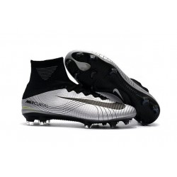 Nike Mercurial Superfly 5 FG Top Boot Silver Black