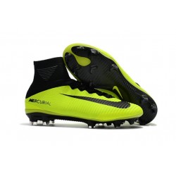 New 2017 Nike Mercurial Superfly V FG Soccer Cleats Yellow Black