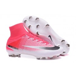 New 2017 Nike Mercurial Superfly V FG Soccer Cleats Red White Black