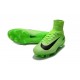 New 2017 Nike Mercurial Superfly V FG Soccer Cleats Green Black