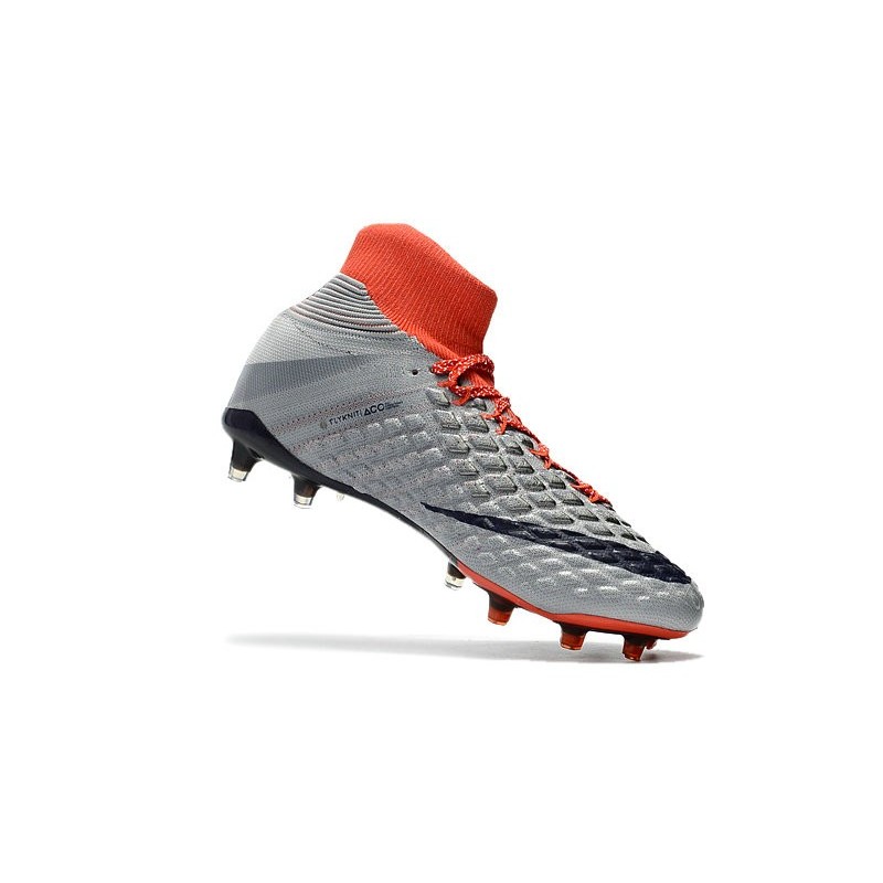 Nike Hypervenom Phantom III DF FG New Boots - Red Grey