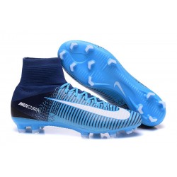 Nike Mens Mercurial Superfly 5 FG ACC Firm Ground Football Boot Blue Black White