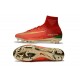Nike Mens Mercurial Superfly 5 CR7 FG ACC Firm Ground Football Boot Red Gold
