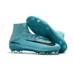 Nike Mercurial Superfly V FG News Top Soccer Cleats Blue Black