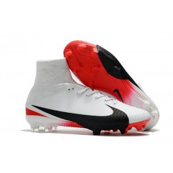 Nike Mercurial Superfly V FG News Top Soccer Cleats White Black Red