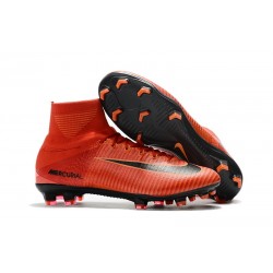 Nike High Top Mercurial Superfly V 5 FG ACC Boot Red Black