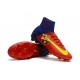 New Mens Nike Mercurial Superfly V FG Cleats Barcelona Red Yellow