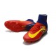 New Mens Nike Mercurial Superfly V FG Cleats Barcelona Red Yellow