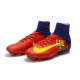 New Mens Nike Mercurial Superfly V FG Cleats Barcelona Red Yellow