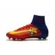 New Mens Nike Mercurial Superfly V FG Cleats Barcelona Red Yellow
