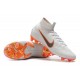 New Nike Mercurial Superfly 6 Elite FG Cleats - White Grey Orange