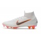 New Nike Mercurial Superfly 6 Elite FG Cleats - White Grey Orange