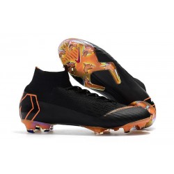 New Nike Mercurial Superfly 6 Elite FG Cleats - Black Orange
