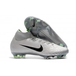 New Nike Mercurial Superfly 6 Elite FG Cleats - Silver Black