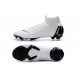 Nike Mercurial Superfly VI Elite FG Soccer Shoes - White Black