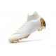 Nike Mercurial Superfly VI Elite FG Soccer Shoes - White Gold