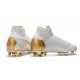 Nike Mercurial Superfly VI Elite FG Soccer Shoes - White Gold
