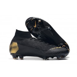 Nike Mercurial Superfly 6 Elite DF FG Soccer Cleats - Black Golden