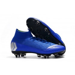 Nike Mercurial Superfly VI Elite Anti-Clog SG-Pro Blue Silver