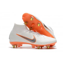 Nike Mercurial Superfly VI Elite Anti-Clog SG-Pro White Orange