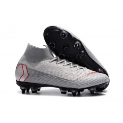 Nike Mercurial Superfly 6 Elite Anti-Clog SG Grey Red