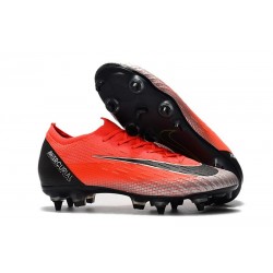 Cristiano Ronaldo Nike Mercurial Vapor XII SG-Pro Anti-Clog Red Black 