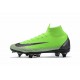 Cristiano Ronaldo Nike Mercurial Superfly 6 Elite Anti-Clog SG Green Black