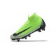 Cristiano Ronaldo Nike Mercurial Superfly 6 Elite Anti-Clog SG Green Black