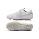 Nike Tiempo Legend VIII FG K-Leather Cleats - White Silver Grey