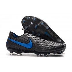 Nike Tiempo Legend VIII FG K-Leather Cleats - Black Blue
