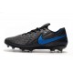 Nike Tiempo Legend VIII FG K-Leather Cleats - Black Blue