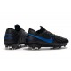 Nike Tiempo Legend VIII FG K-Leather Cleats - Black Blue