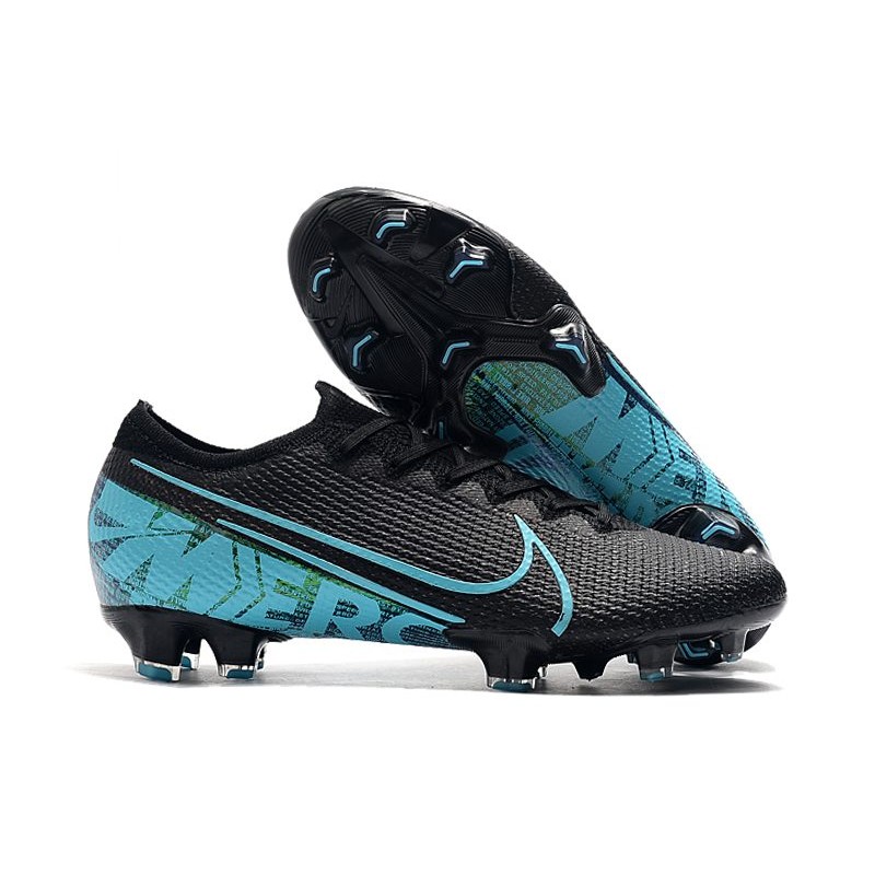 black and blue nike boots
