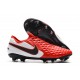 Nike Tiempo Legend VIII FG K-Leather Cleats -Red White Black